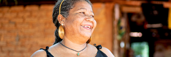 woman smiling