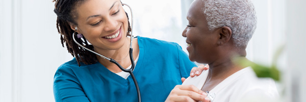 woman with nurse